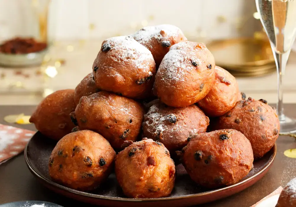 Oliebollen.Champagne